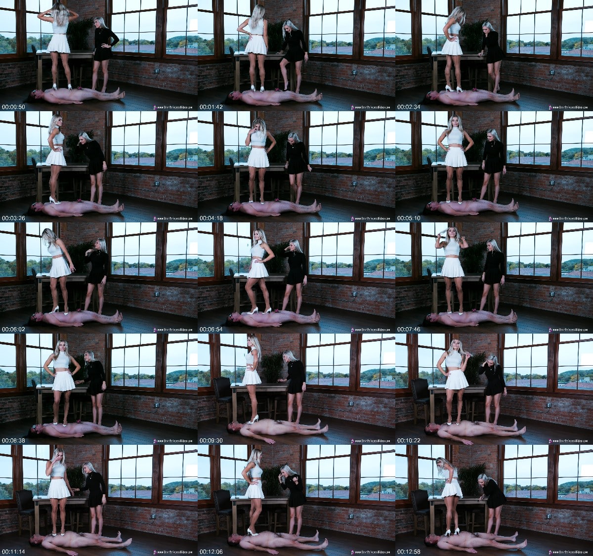 Brat Princess 2 - Amber and Scarlet - Screams and Smiles from High Heel Trample SLOW MOTION 4K 6