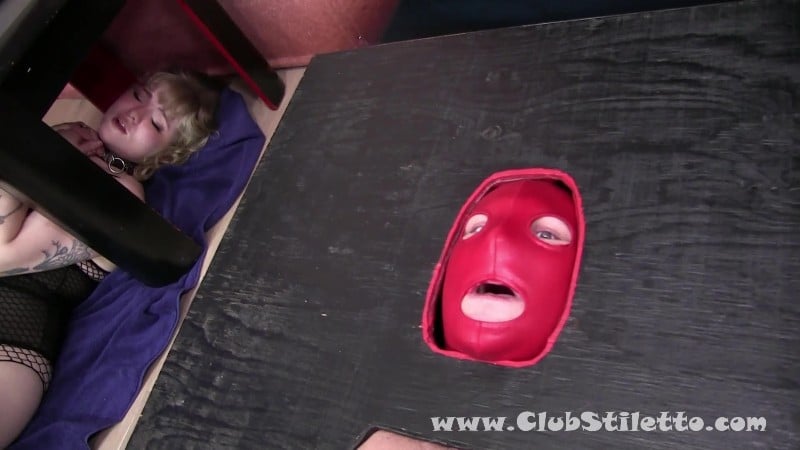 Club Stiletto - TS Goddess and Her three Desperate slaves - TS Krystal May and Bambi 2