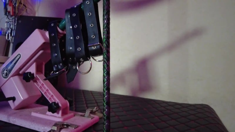 Dominatix Eva Latex Femdom Fetish Purple Rubber Big Ass Milf Bdsm Solo Fuck Machine Hot High Heels 4