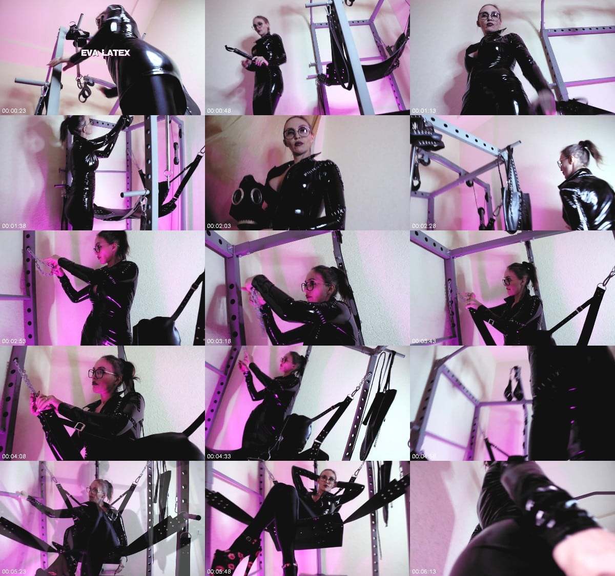 Eva Latexxx - Fetish Dominatrix Eva Latex Heels Solo Swing Femdom Bdsm Kink Glasses Milf Mature Mistress 6