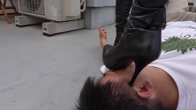 Faceslap Japan Super Hard - Horrible Boots Domination By Two Bad Women 3