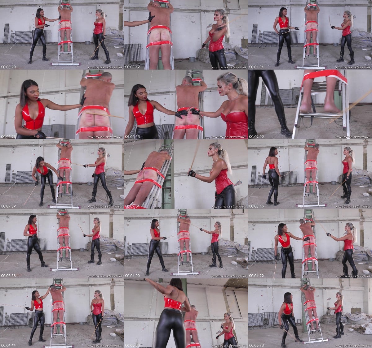 Femdom-Clips By Bizarrboy - MahohanyQen and Mistress Iside - Caning 6
