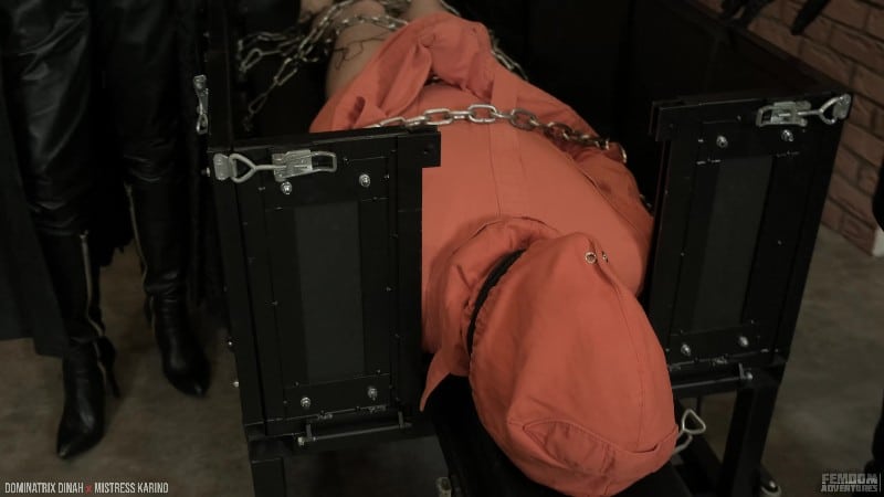 Femdom Adventures - Smoking Facesitting Electro And Prison Bondage In Solitary Box - Mistress Karino and Dominatrix Dinah 3