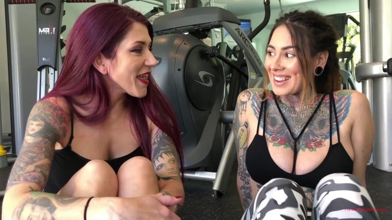 Femdom Puppy Play - Sorceress Morgana and Lady Velvet Bring Boy to the Gym 1