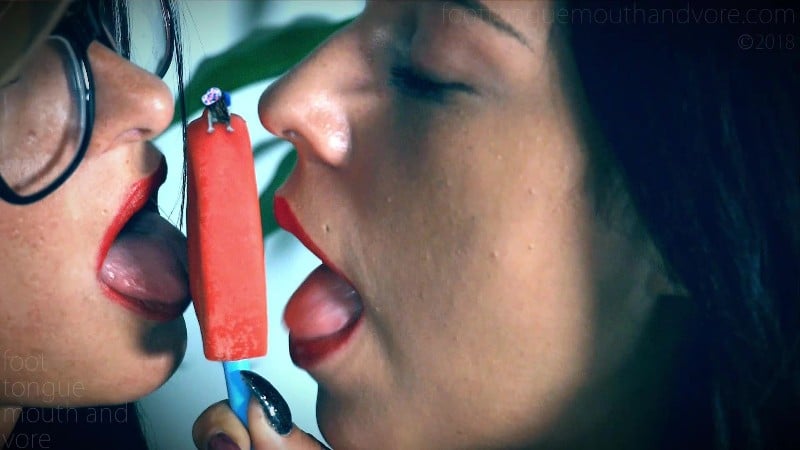 Foot Tongue Mouth and Vore Two Girls - One Tiny Girl On An Icecream - Giantess Vore SFX 3