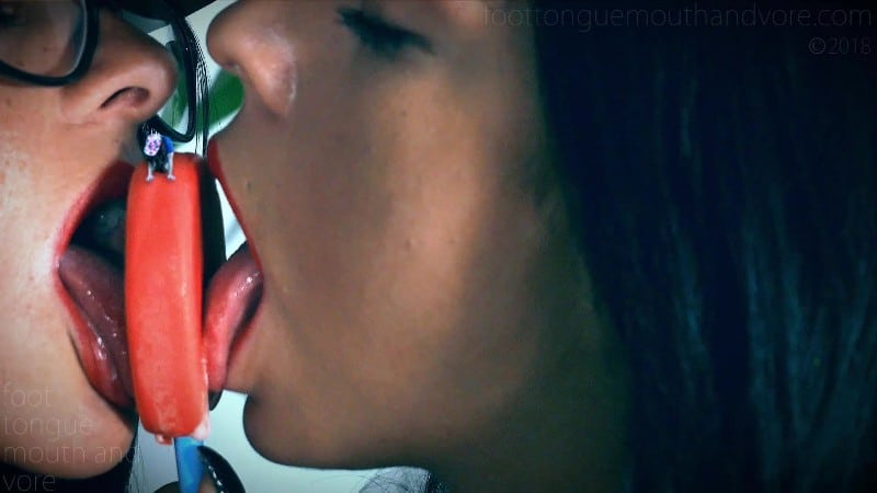 Foot Tongue Mouth and Vore Two Girls - One Tiny Girl On An Icecream - Giantess Vore SFX 5