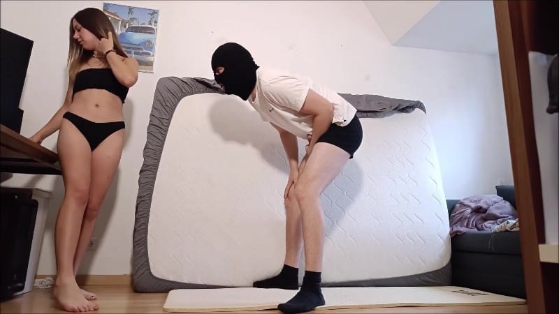 German Balls Busted - Barefoot Ballbusting In Bikini 1