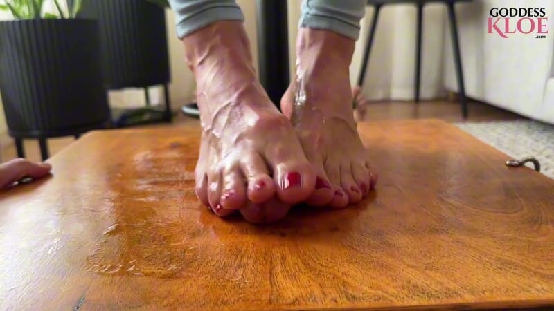 Goddess Kloe - Footjob from the Cock Box - POV 5