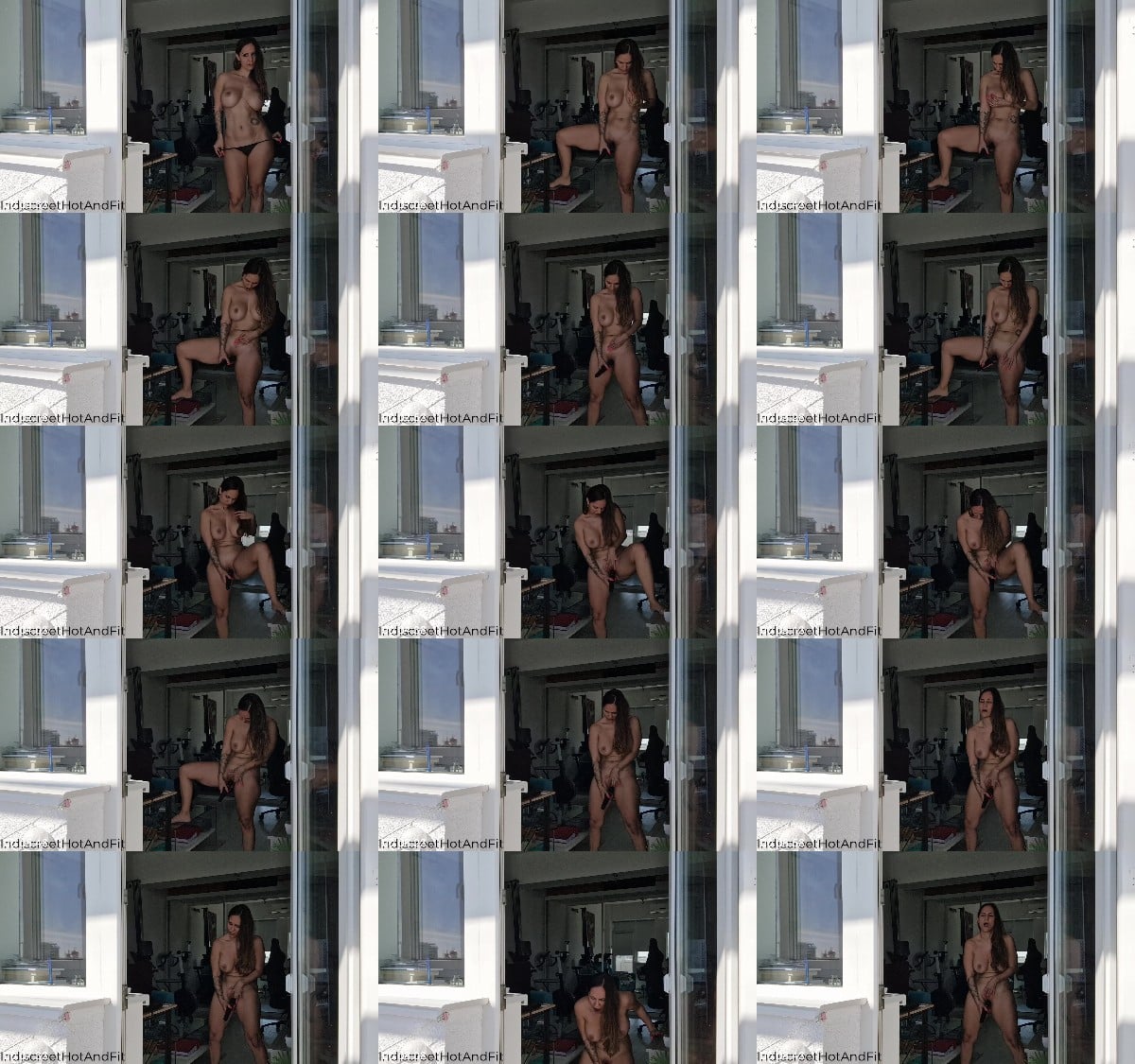 IndiscreetHotAndFit 0315 Hot MILF puts on a show for the neighbors 6