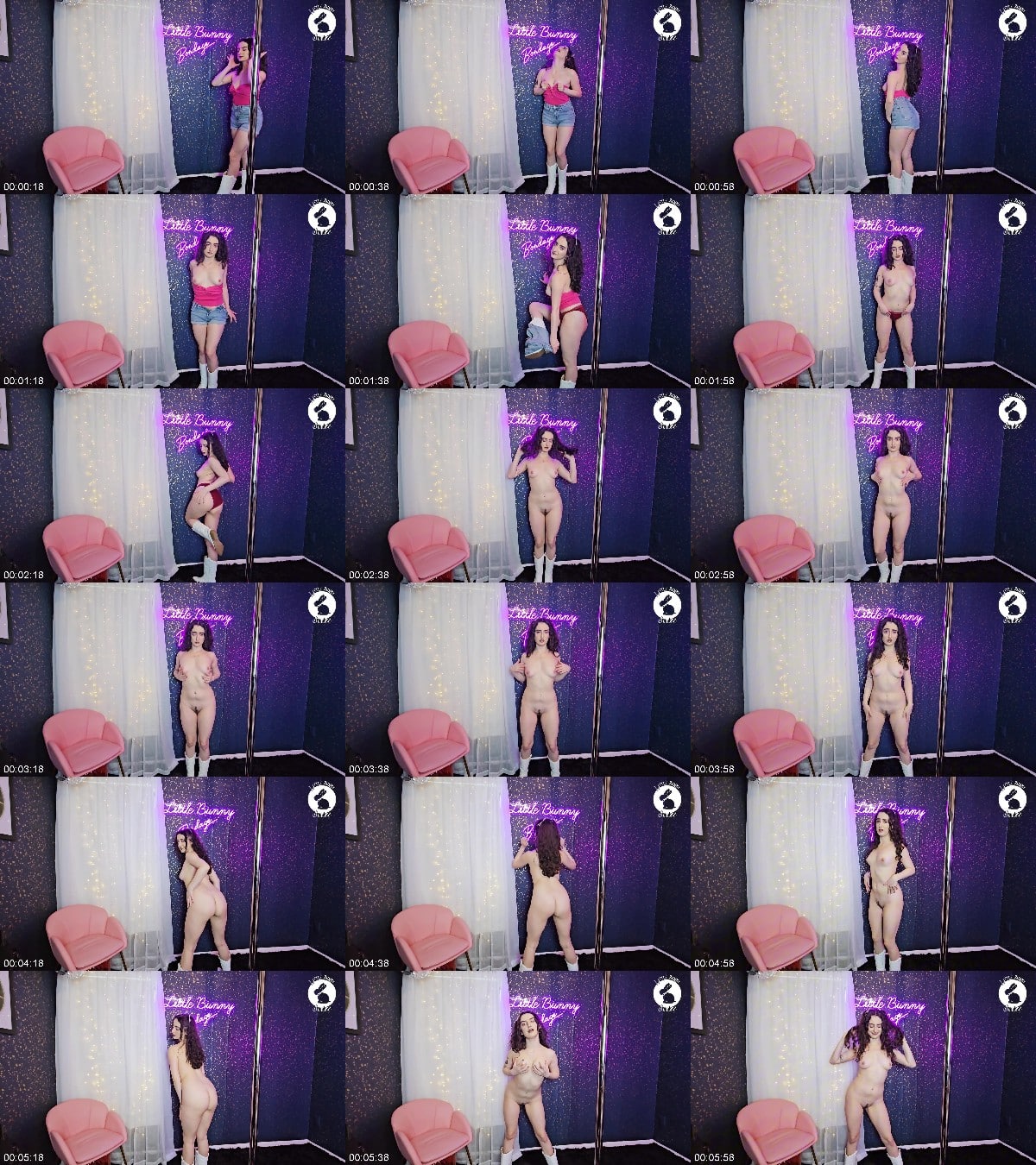 LittleBunnyB - BIMBO COWGIRL STRIP TEASE AND PLAY 2