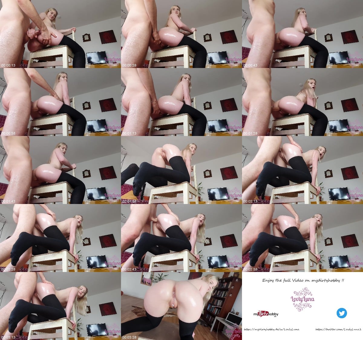 LovlyLuna - Auf dem Stuhl eingeoelt und durchgefickt 6