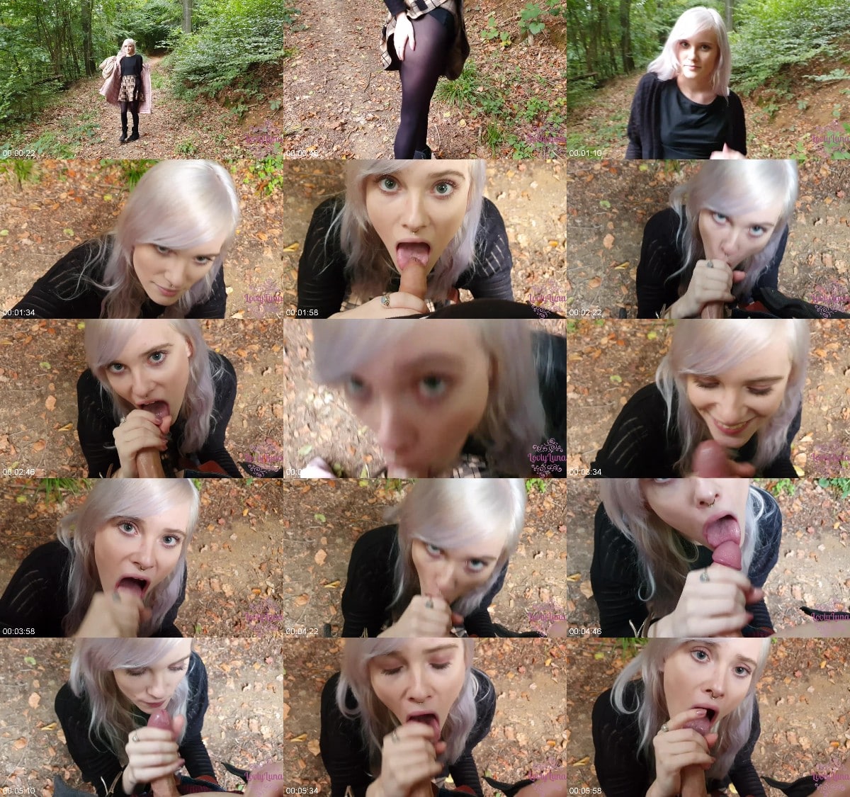 LovlyLuna - Riska nter ffen tlicher Blow job im Wa ld 6