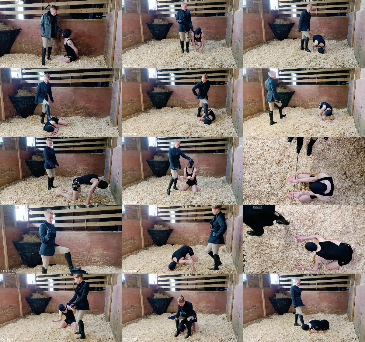 Madam M - Savage Stables Stomping dressage cropping skin scraping and humiliating beatdowns for the stable boy 6