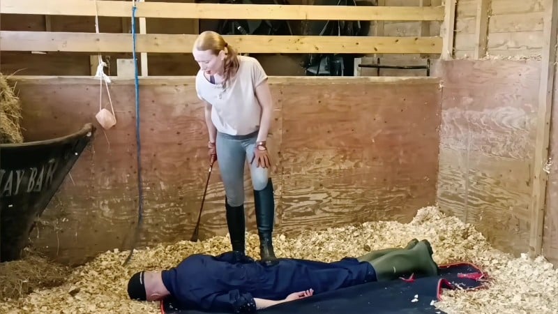 Madam M Cropped Crushed Wrangled and Rolled trampled humiliated and discarded in extreme stable discipline 5