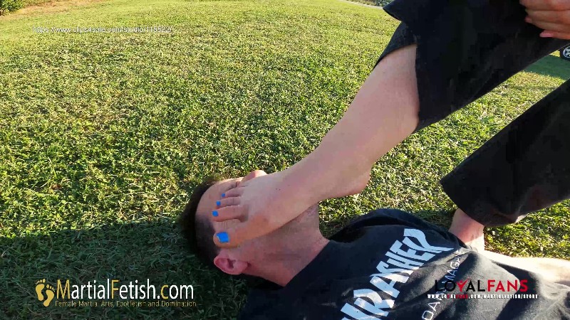 Martial Fetish - Alexis Luna outdoor black gi mixed wrestling domination 5