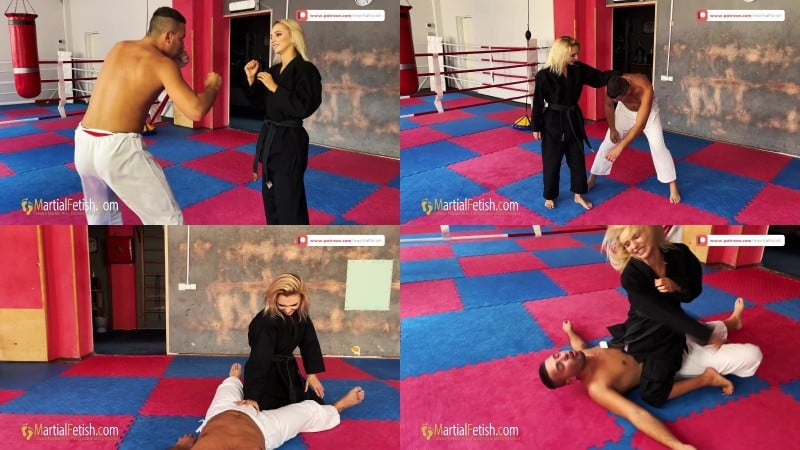 Martial Fetish - Olha black gi karate beatdown domination 1