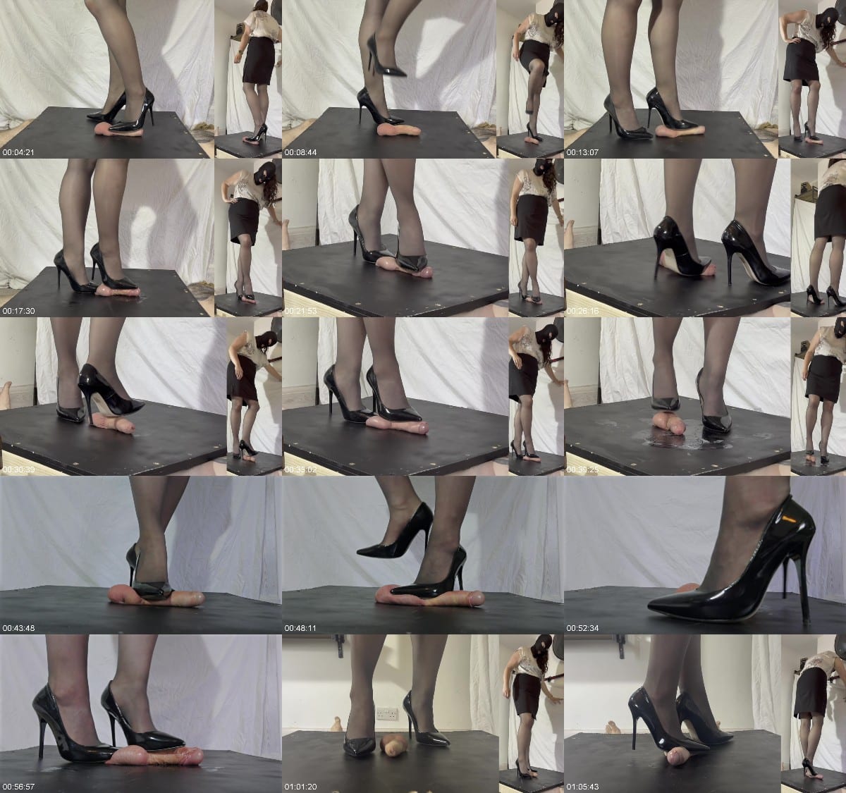 Mistress Dolores Slave - Angry Boss s CBT Shoejob under Work Heels VALUE PACK 4 versions 6