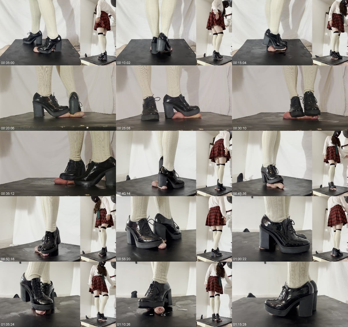 Mistress Dolores Slave - Demented Schoolgirl Crushing Stomping Shoejob in my and Chunky Patent Brogues 6