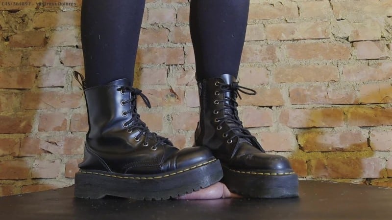 Mistress Dolores Slave - Sgt Dolores BOOT CAMP - Hard Trampling Bootjob in Platform Dr Martens 3