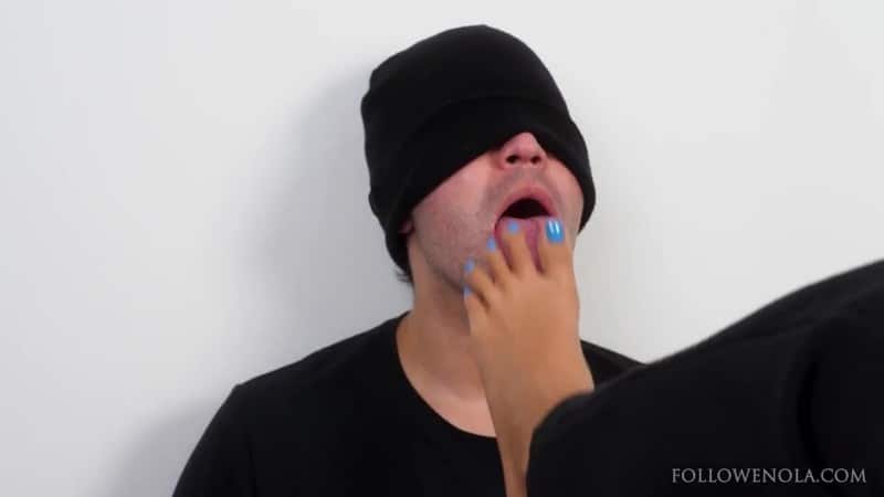 Mistress Enola - Toe Jam Humiliation - Toe jam feeding toes and soles licking and foot gagging game 4