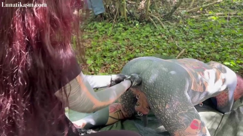 Mistress Lunatika - Forest Pegging Fisting 2