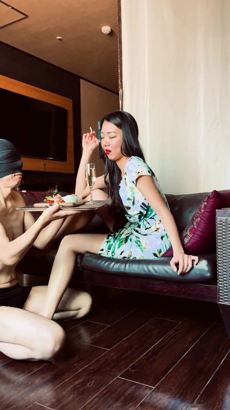 Mistress Ruiko - Relaxing Time With Human Furniture Human Ashtray Foot Fetish Play Vertical Video 2