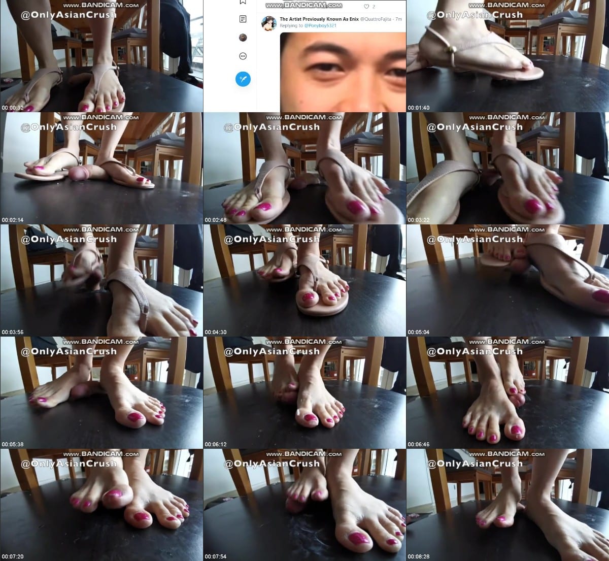 Only Asian Crush - Singaporean girl slippers and barefeet cock crush 6