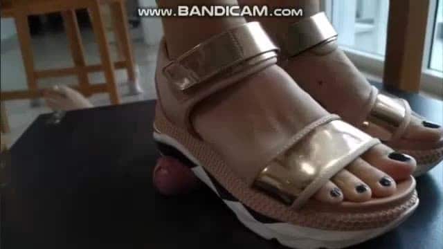 Only Asian Crush - sandals shoejob on cockbox led to cum 3