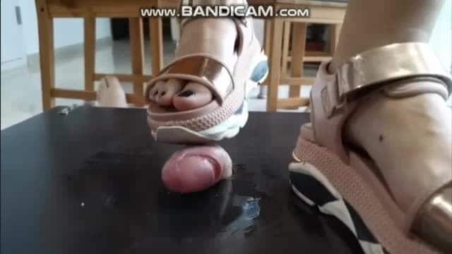 Only Asian Crush - sandals shoejob on cockbox led to cum 5