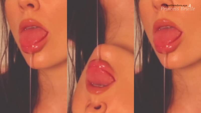 Princess Brielle FinDom FemDom - LIP SPIT TEASE MOUTH WORSHIP 5