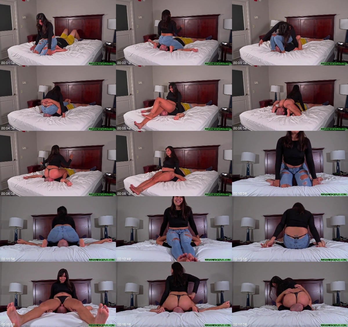 Ramons Facefull Of Feet - Sparkles Ramon Jeans And Thong Smother 6