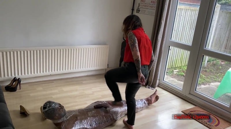 Sadistic Queens - Squishysax - Mistress Lola Noir - Ball Breaking Birkenstocks 4