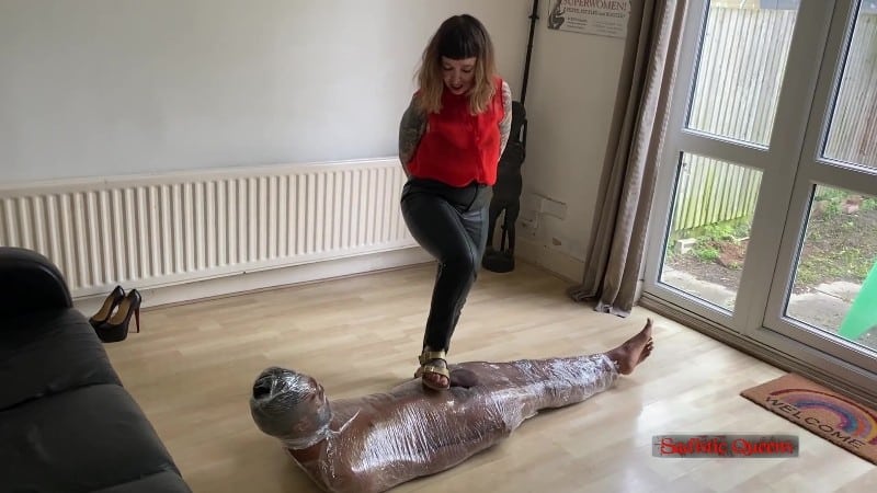 Sadistic Queens - Squishysax - Mistress Lola Noir - Ball Breaking Birkenstocks 1