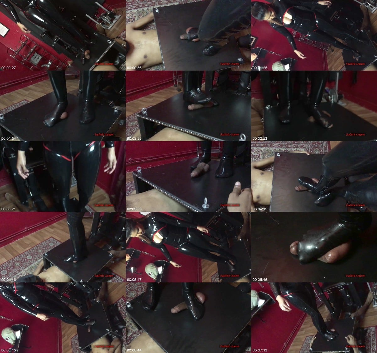 Sadistic Queens - Squishysax - Queen Kali Rain - Latex Cockbox Destruction 6