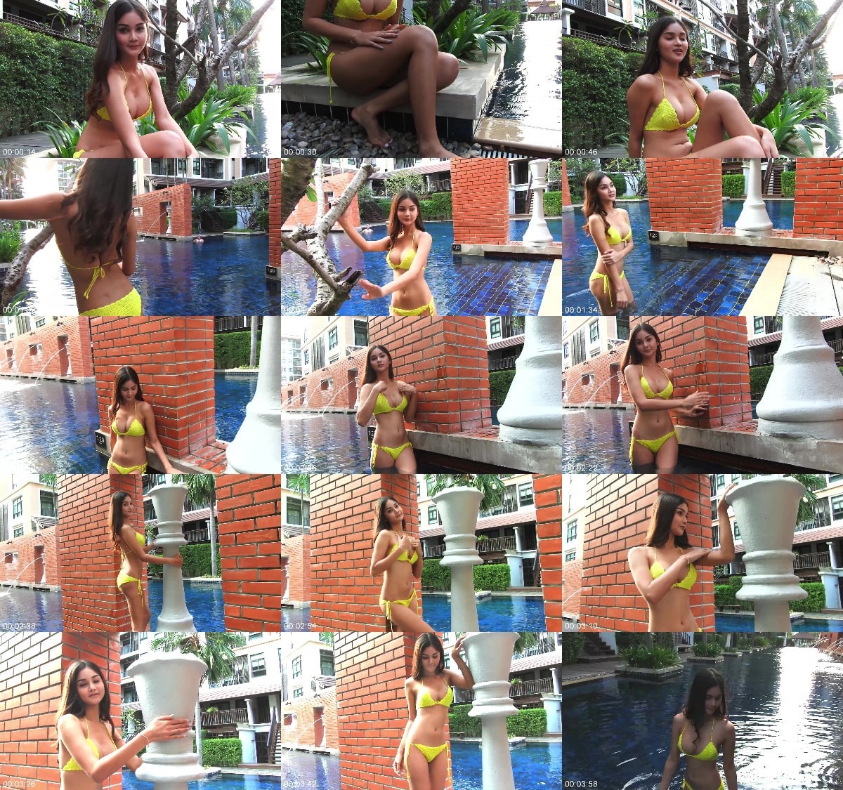 TS Som and Friends Asian ladyboy outdoor in fountain 6