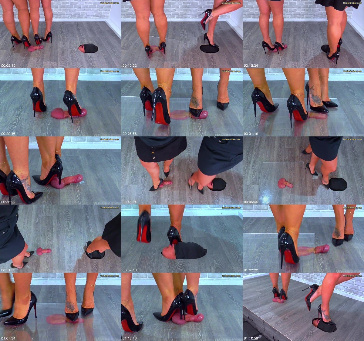 Under Amber - 215 Ultimate Bundle - Goddess Amber Miss Lucy - 14 Clips 94 mins of 4 hours - Crushing The Cum From Your Balls Under Plexiglass Our Hot Louboutin Heels - Cock Face Trample Tram 6