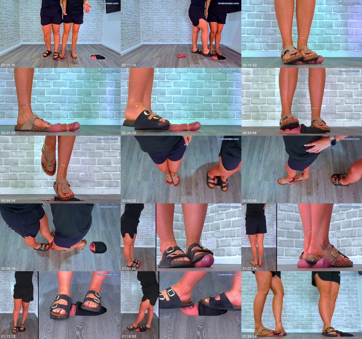 Under Amber - Stomping Your Cock And Balls In Our Dusty Old Birkenstocks - Goddess Amber And Miss Lucy 6