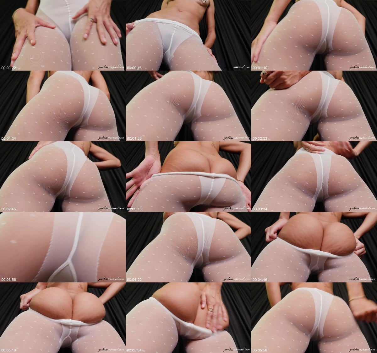 White Pantyhose Ass Worship Ebony Femdom Goddess Rosie Reed Pantyhose Fetish Ass Worship Pov 6