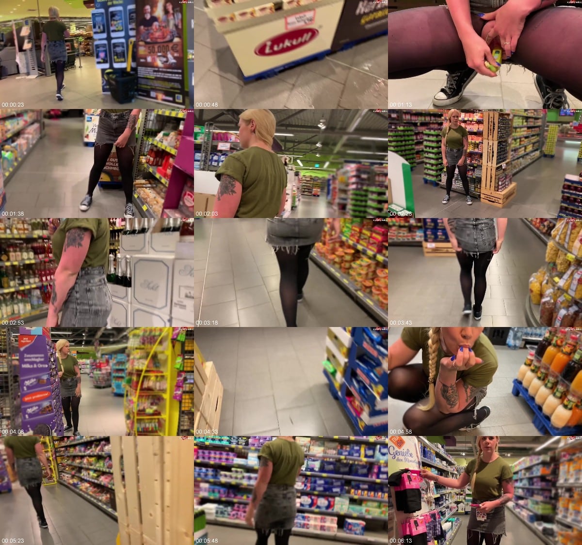 devil-sophie - Extrem Public das Revier markiert - Lebensmittelgeschaeft trotz Kameras eingesaut 6