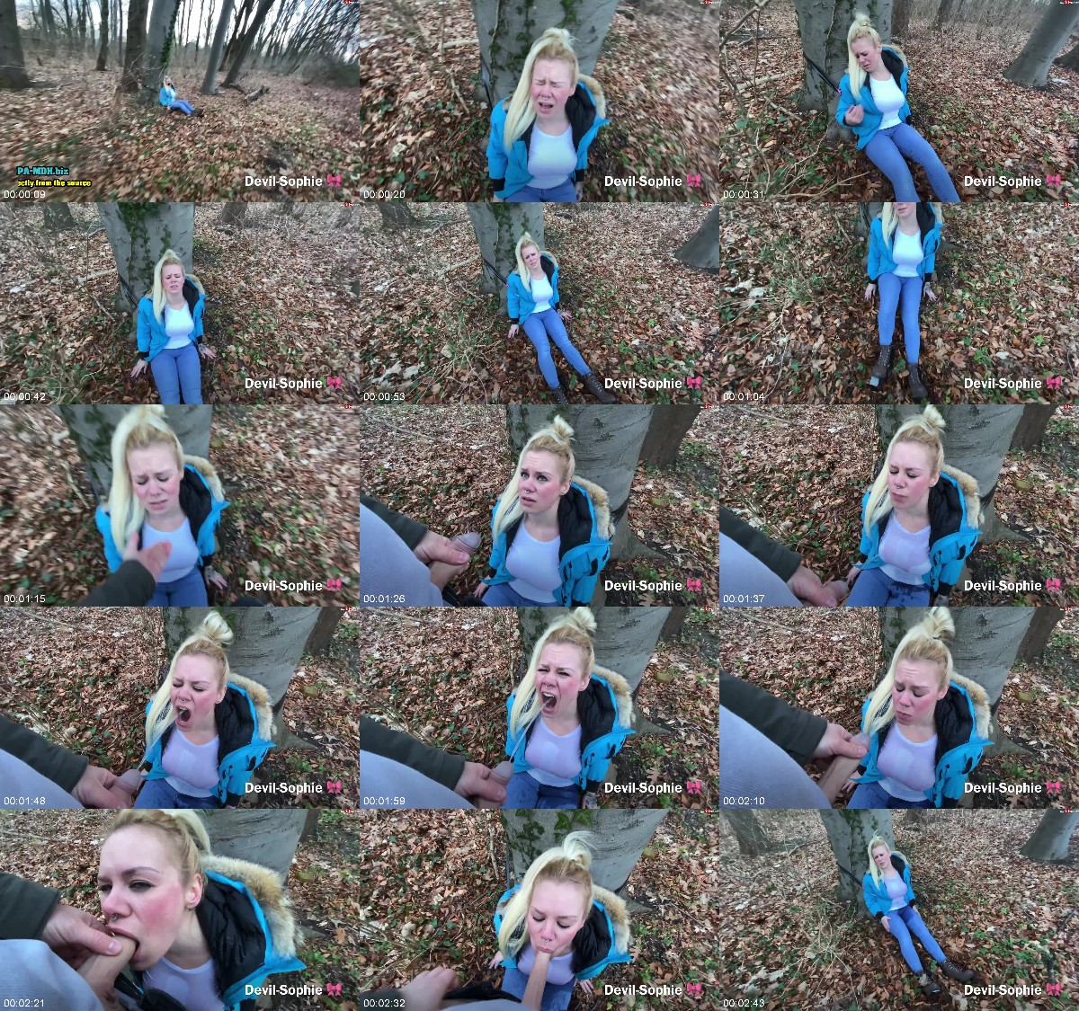 devil-sophie - Gefesselt im Wald zur ck gelassen - Der Helfer hatte nur eins im Sinn - Pissen 6