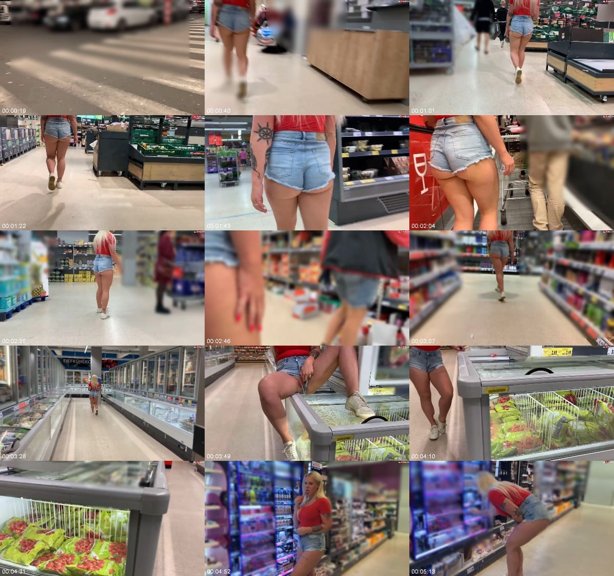 devil-sophie - Pervers Public Gefriertruhe im Lebensmittelladen vollgepisst und Fotzen-Lippenstiftspiele 6