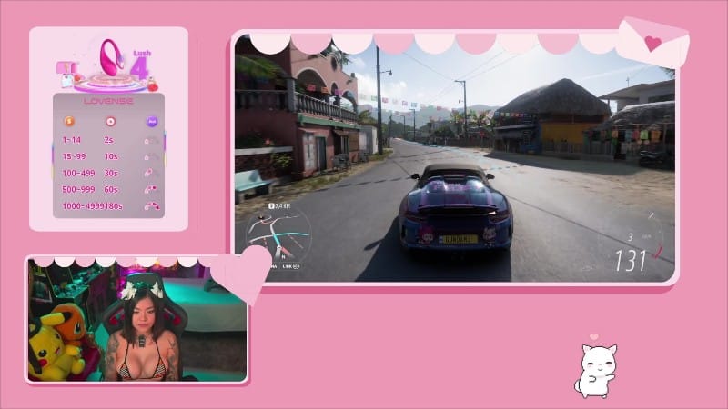 gundamchick Big Boobed Baddie on a Super Car 3