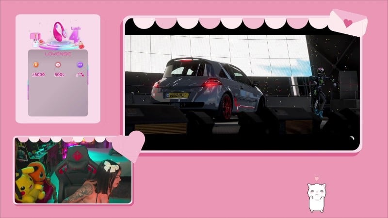 gundamchick Big Boobed Baddie on a Super Car 5