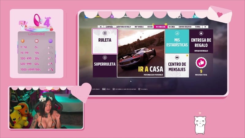 gundamchick Big Boobed Baddie on a Super Car 1