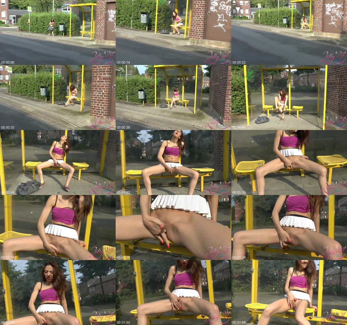 lilly-lil - Squirting an der Bushaltestelle 6
