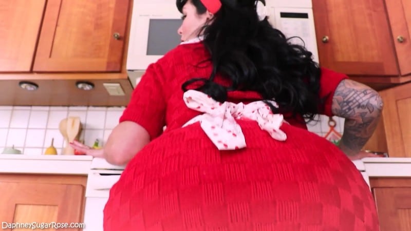 Daphney Rose - Apron Clad 50's Pin-Up Daphney Baking Stroking Housewife 6