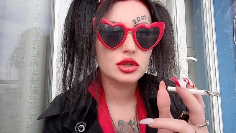 Dominatrix Nika - Sexy Smoking Fetish Mistress Smokes 2 Cigarettes 2