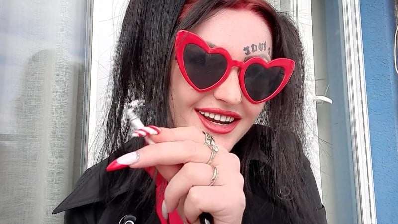 Dominatrix Nika - Sexy Smoking Fetish Mistress Smokes 2 Cigarettes 3