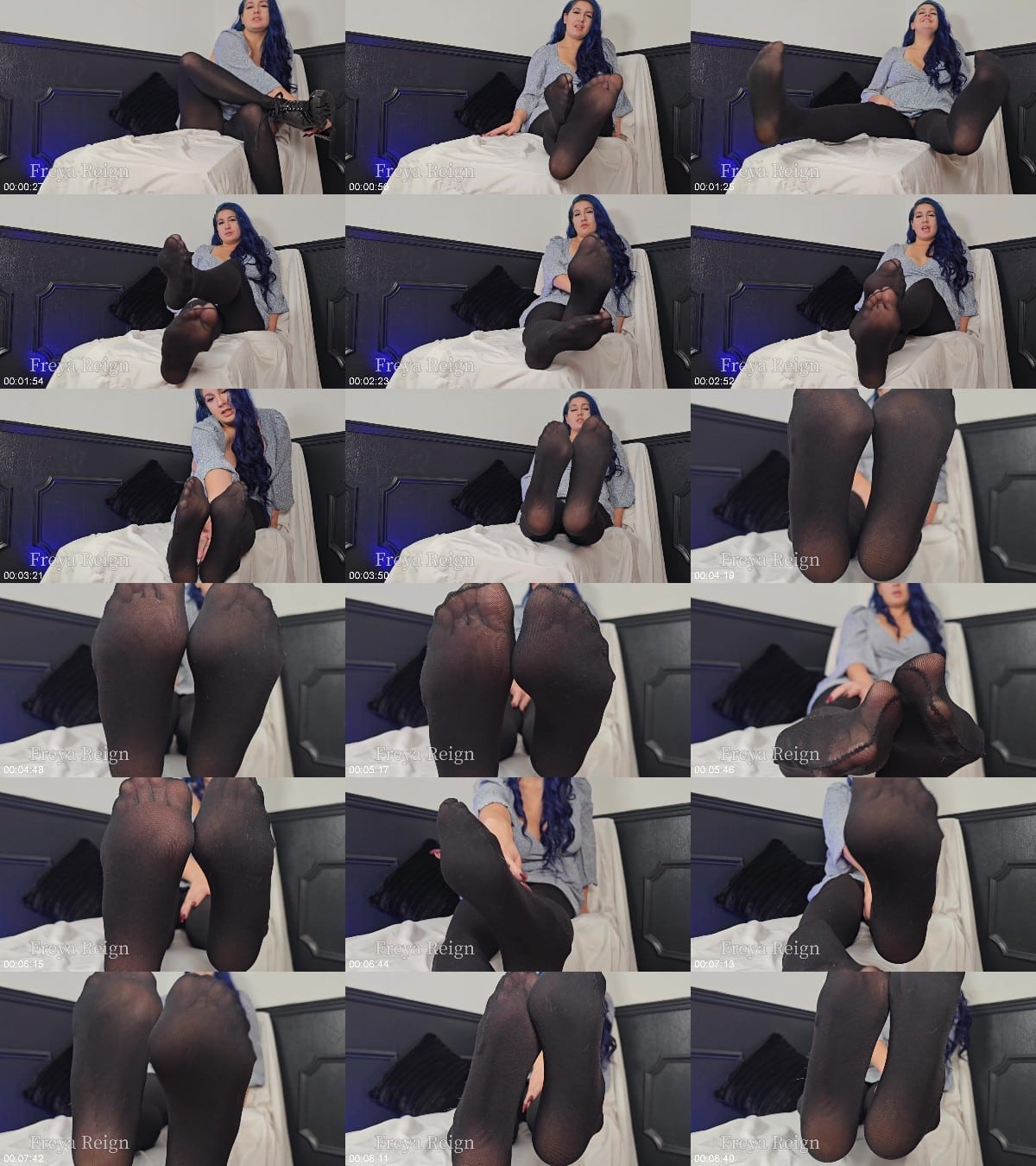 Freya Reign - Jerk Off To Big Sweaty Feet In Black Tights 6