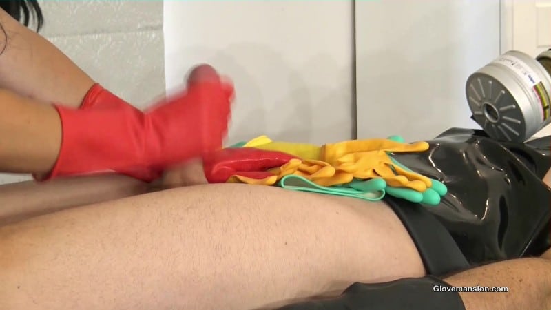 GloveMansion - Marigold Rubber Gloves Cum Extraction - Fetish Liza 5